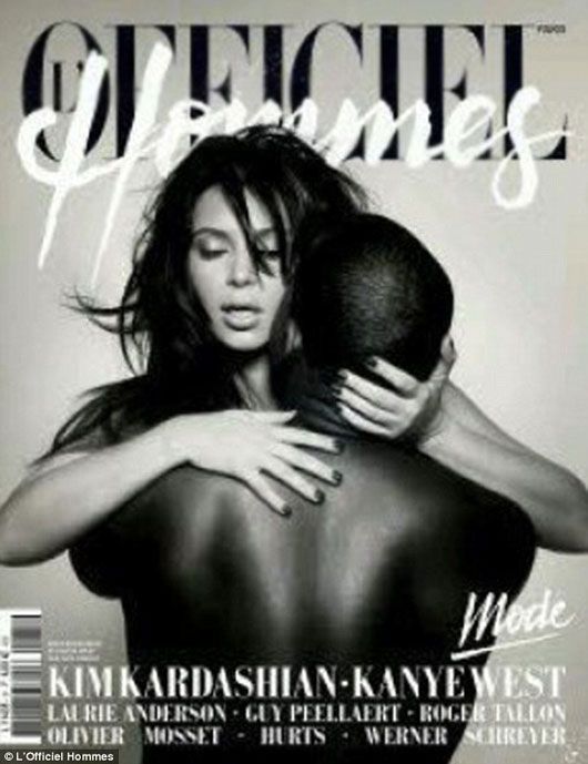 Kim Kardashian and Kanye West Get Naughty on the Cover of L’Officiel Hommes