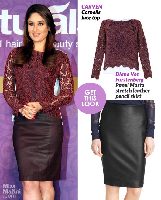 Get This Look: Kareena Kapoor Khan Plays with Lace &#038; Leather