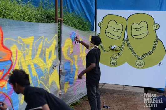 Live graffiti at the adidas Originals Collision event in Mumbai