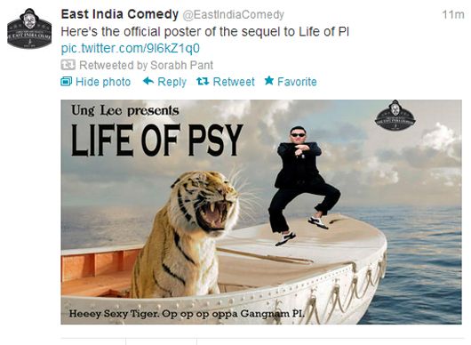 Tweet by @EastIndiaComedy