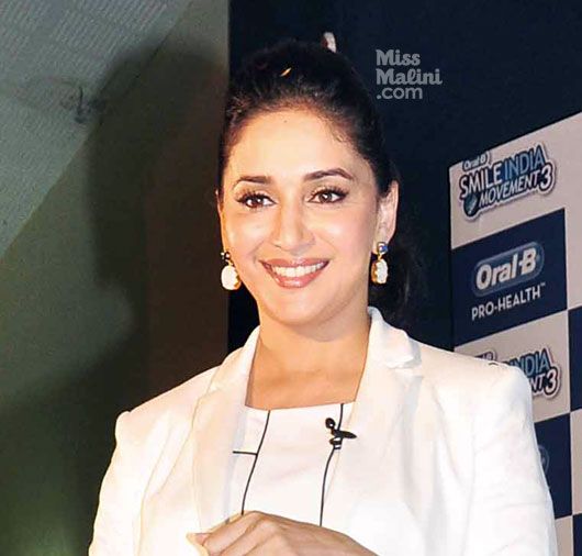 Spotted: Madhuri Dixit Flashes Her Gorgeous Smile!