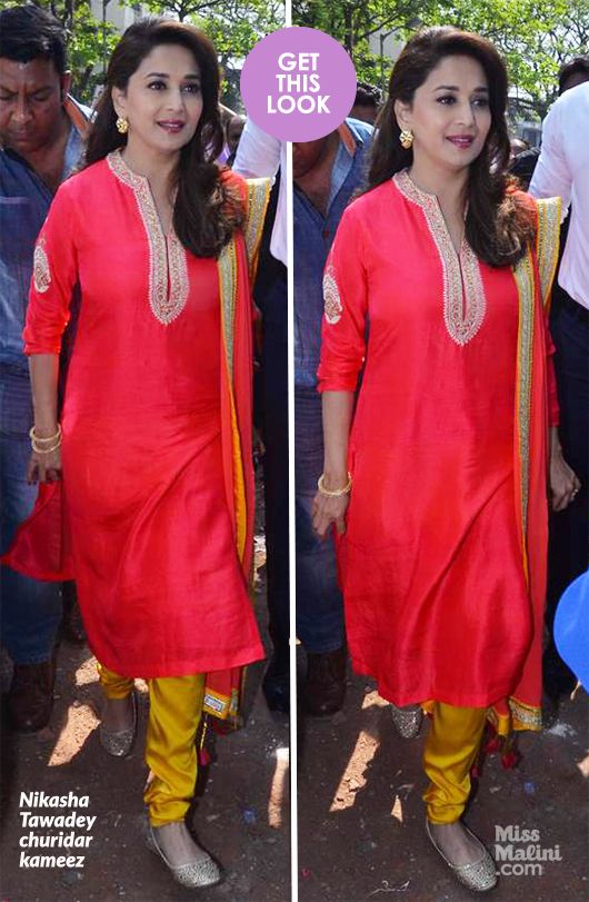 Get This Look: Madhuri Dixit at a Children’s School