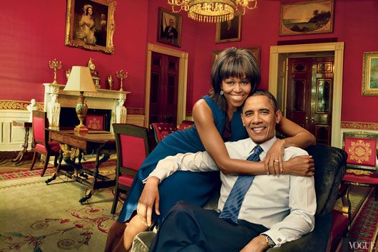 Michelle & Barack Obama (photo courtesy | Vogue FB)