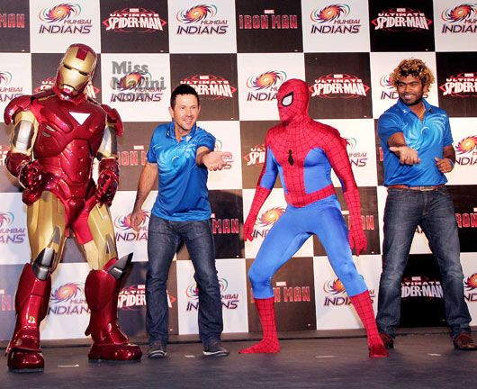 Photos: The Mumbai Indians #IPLHot Team Meets Iron Man & Spider-Man!