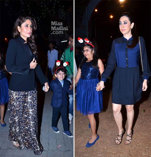 Kareena Kapoor Khan, Kiaan Raj Kapur, Samaira Kapur, Karisma Kapoor