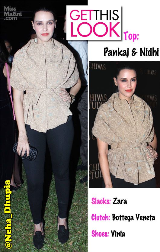 Get This Look: Neha Dhupia in Pankaj &#038; Nidhi and Zara