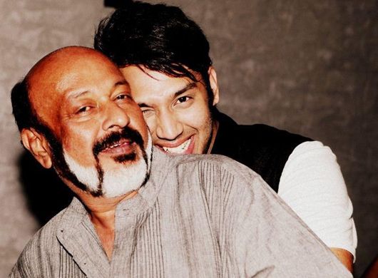Designer Nikhil Thampi with his father