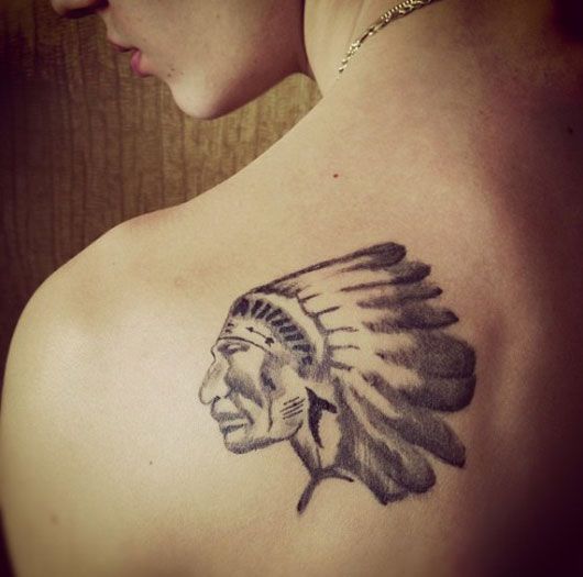 Justin Bieber's Indian man tattoo (photo courtesy Instagram)
