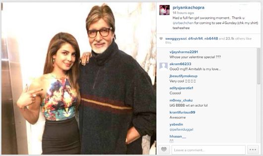 Priyanka Chopra with Amitabh Bachchan