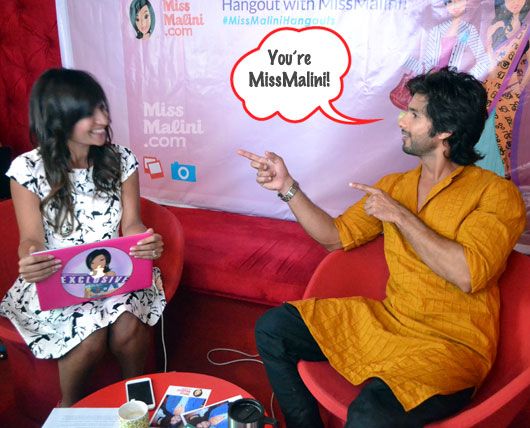 MissMalini and Shahid Kapoor