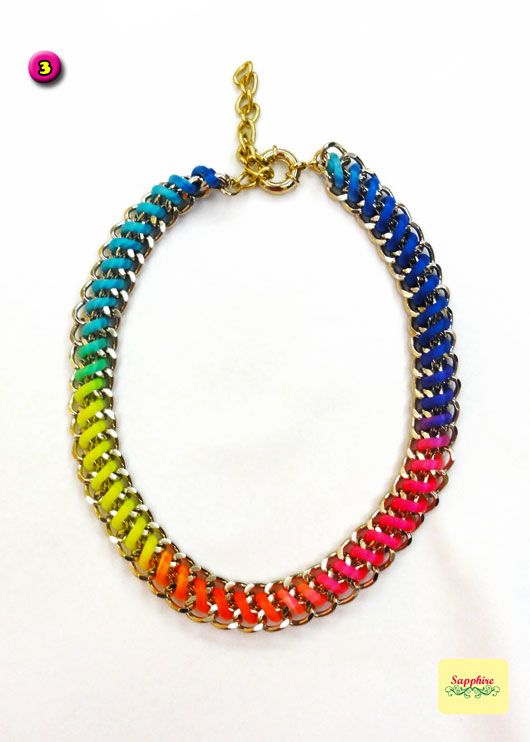Rainbow coloured neckpiece