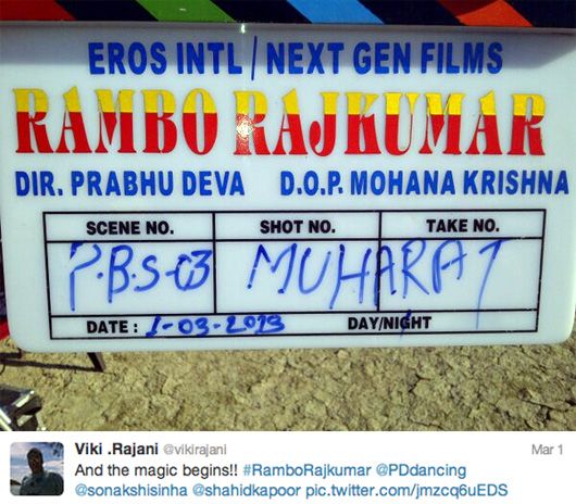 Shahid-Sonakshi’s ‘Rambo Rajkumar’ to Get a Different Name?