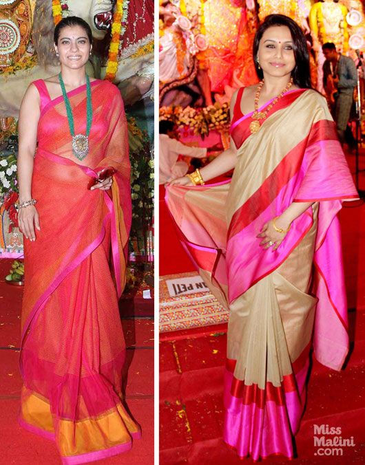 Kajol or Rani – Which Cousin Looked Better at Durga Puja?