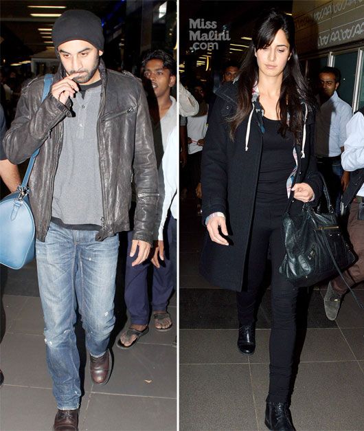 Photos: Ranbir Kapoor and Katrina Kaif Return to Mumbai Together!