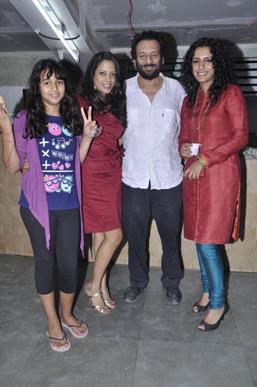 Shekhar Kapur with daughter Kaveri and Praveen and Suki Dusanj