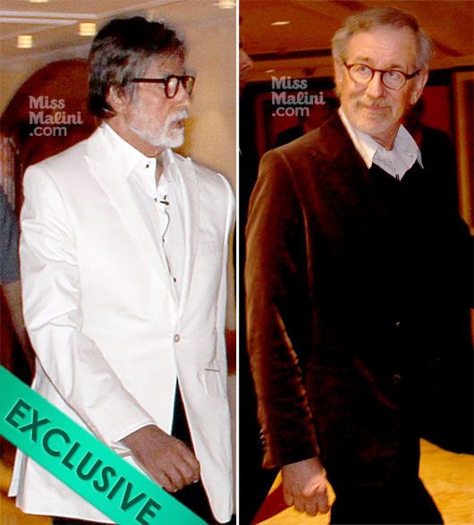 Amitabh Bachchan and Steven Spielberg