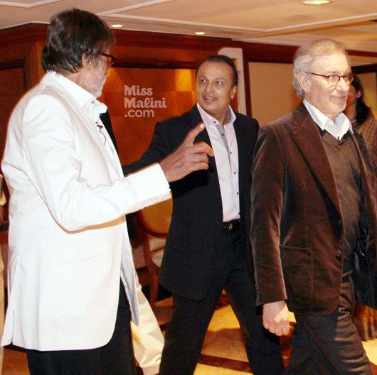 Amitabh Bachchan, Anil Ambani, Steven Spielberg