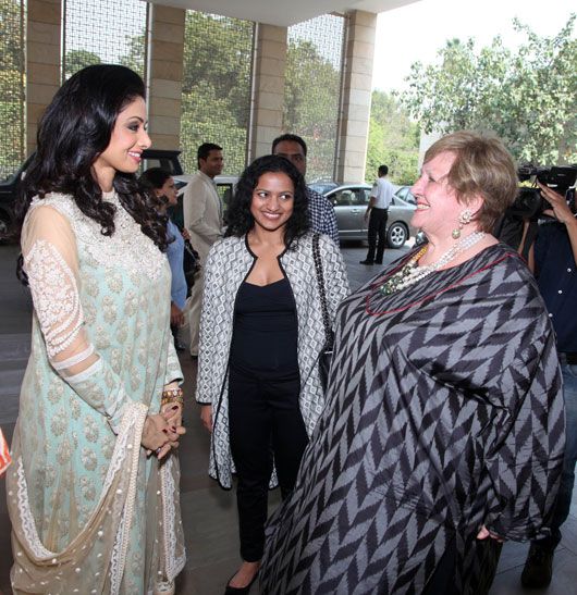 Sridevi with Joint GM - The Lodhi, Robyn Bickford and Amruda Nair
