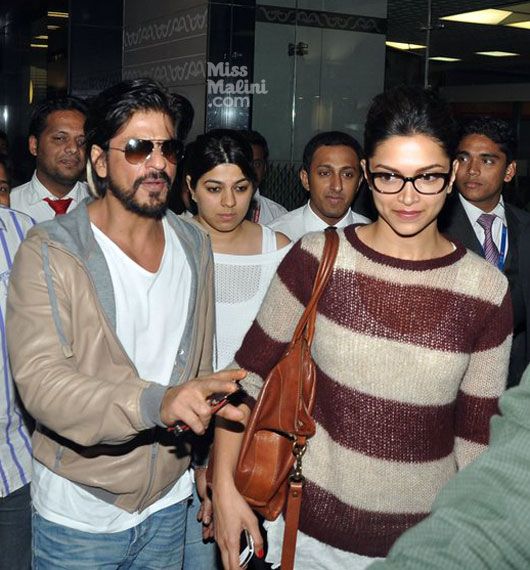 Shah Rukh Khan and Deepika Padukone return from DubaiShah Rukh Khan and Deepika Padukone return from DubaiShah Rukh Khan and Deepika Padukone return from Dubai
