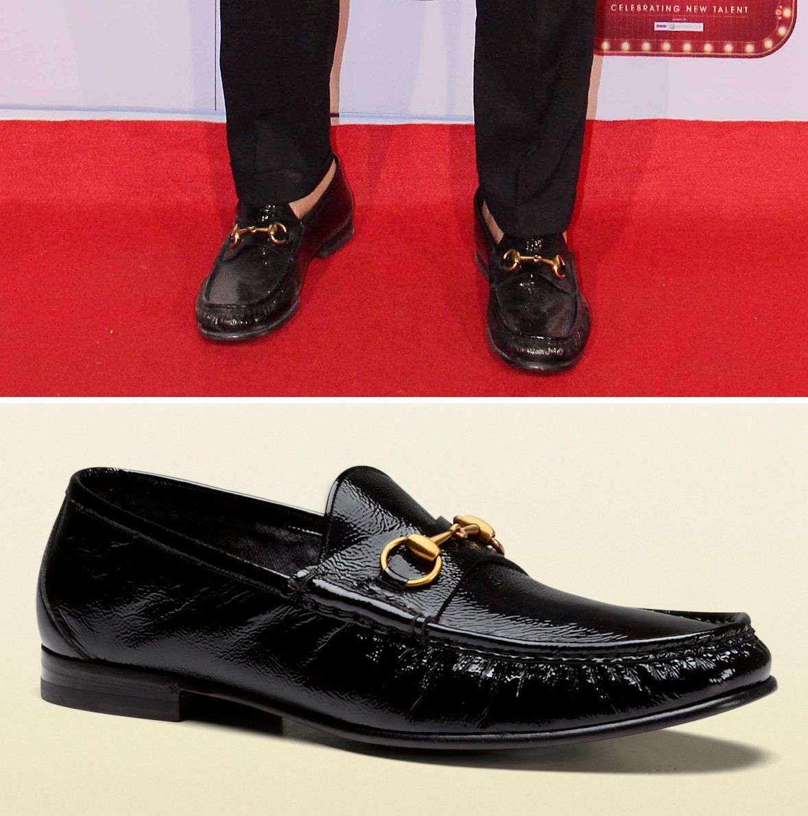 Varun Dhawan in Gucci 1953 horsebit loafer in black patent leather at the 11th Annual Stardust Awards on January 26, 2013 (Photo courtesy | Gucci)