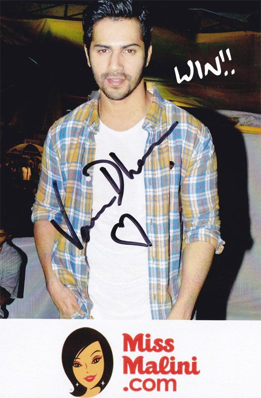 WIN a Varun Dhawan Signed Photo!