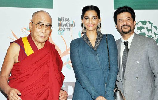 Dalai Lama, Sonam Kapoor, Anil Kapoor