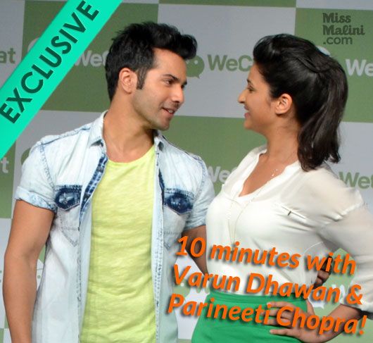 Exclusive: 10 Minutes with Varun Dhawan & Parineeti Chopra at the Launch of WeChat India!