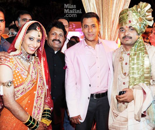 Spotted: Salman Khan, Riteish Deshmukh, Genelia Deshmukh & More at Bhosale-Kadam Wedding