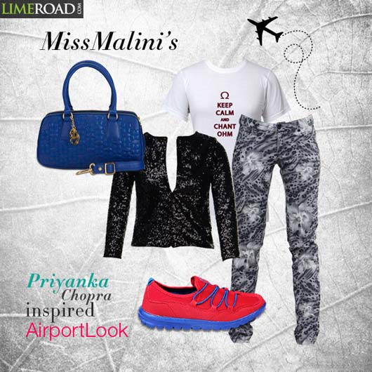 MissMalini's Priyanka Chopra inspired airport look on LimeRoad.com