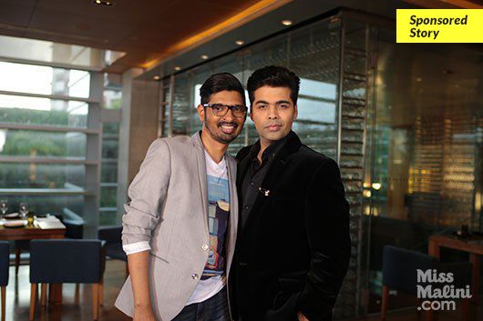 Niranjan Iyengar with Karan Johar