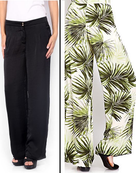 3. Black Trousers - Vero Moda on Myntra | 4. Tropical Pants - Forever21