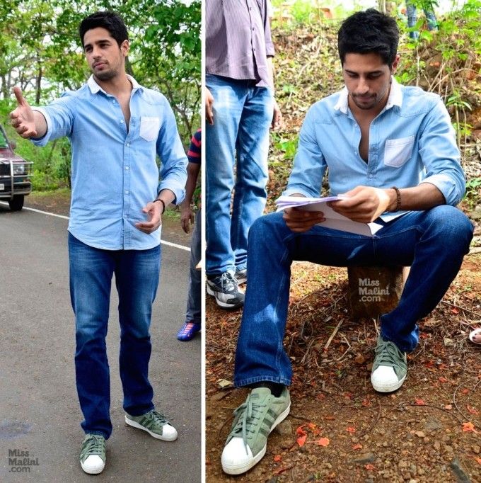 Sidharth Malhotra on the sets of CID