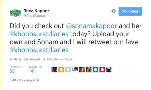 Rhea Kapoor's Tweet