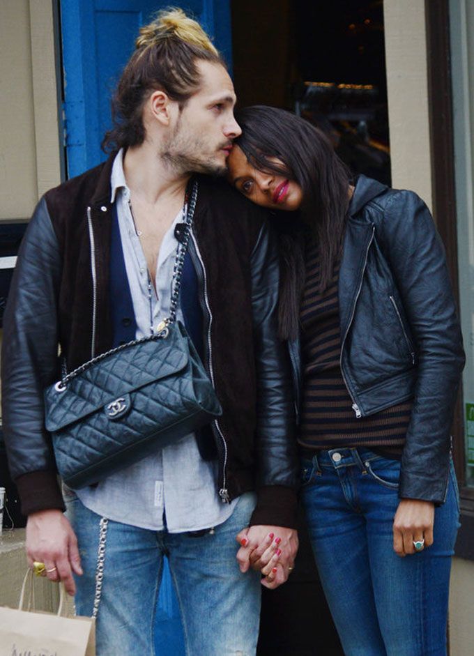 Zoe Saldana and Marco Perego