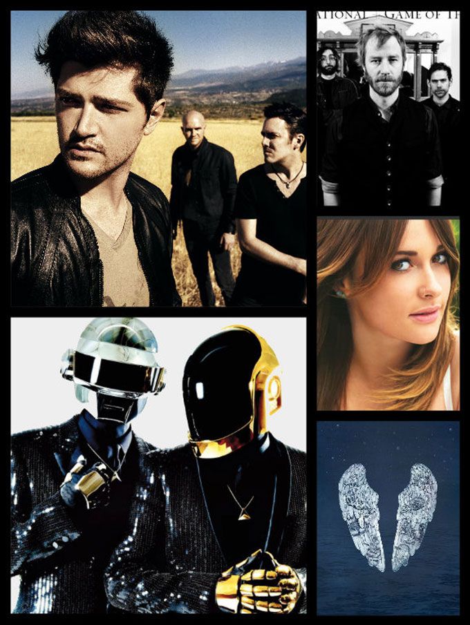 The Script, Kacey Musgraves, The National, Daft Punk and Coldplay