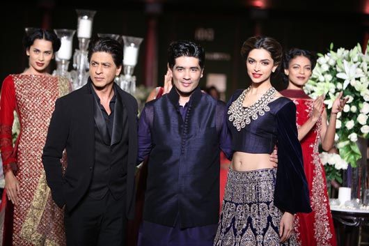 Shah Rukh Khan, Manish Malhotra and Deepika Padukone