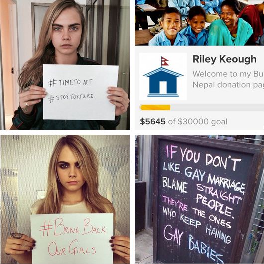 Cara supporting good causes