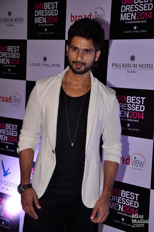 Shahid Kapoor at the GQ Best Dressed Men party