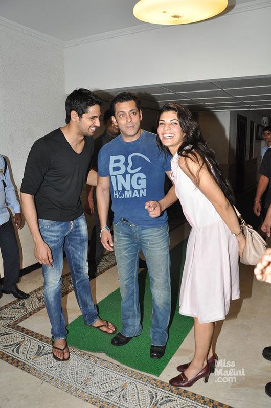 Sidharth Malhotra, Salman Khan and Jacqueline Fernandez