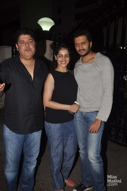 Ritesh Deshmukh, Genelia Deshmukh, & Sajid Nadiadwala