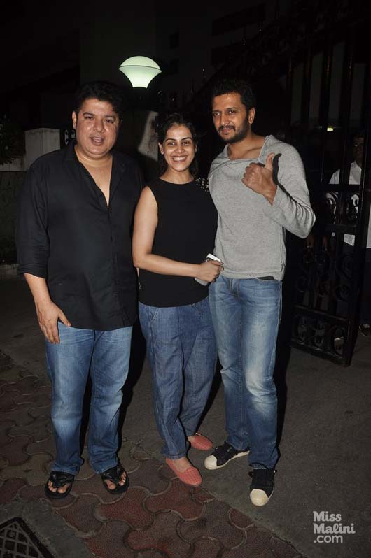 Ritesh Deshmukh, Genelia Deshmukh, & Sajid Nadiadwala