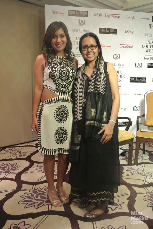 MissMalini in Malini Ramani with Anju Modi at #MMFridays at #ICW2014.