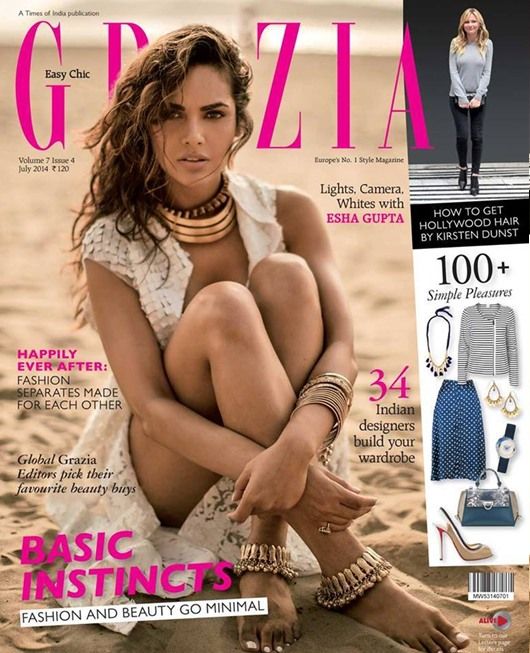 Esha Gupta on the cover of Grazia