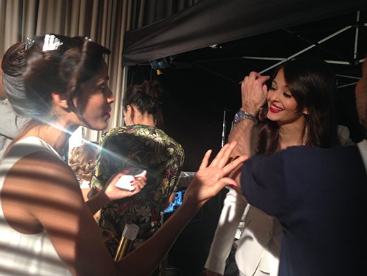 Behind the scenes with Aishwarya Rai Bachchan and Freida Pinto  (Pic: L’Oréal Paris)