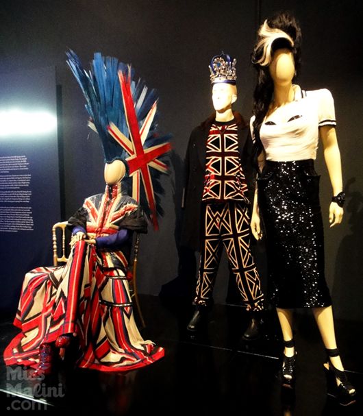 Gaultier's nod to all things London; the Union Jack, the Royal Family and Amy Winehouse