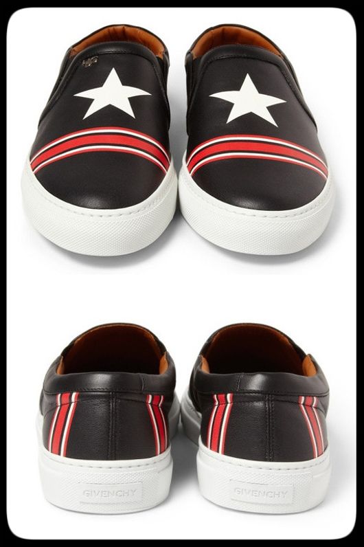 Givenchy Star-Print Leather Sneakers