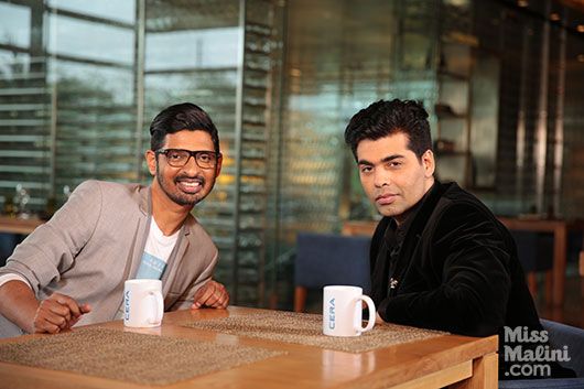 Niranjan Iyengar with Karan Johar