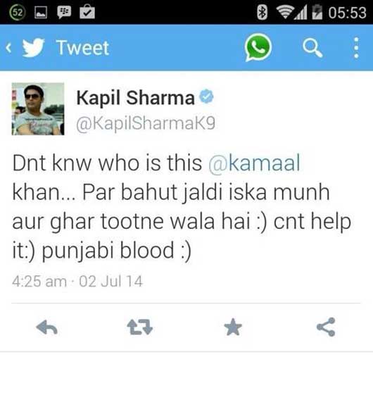 Kapil Sharma's Twitter