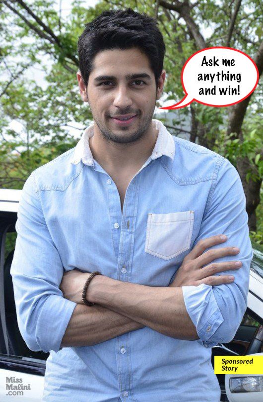 #Contest Ask Sidharth Malhotra A Question And Win Zee Café Hampers