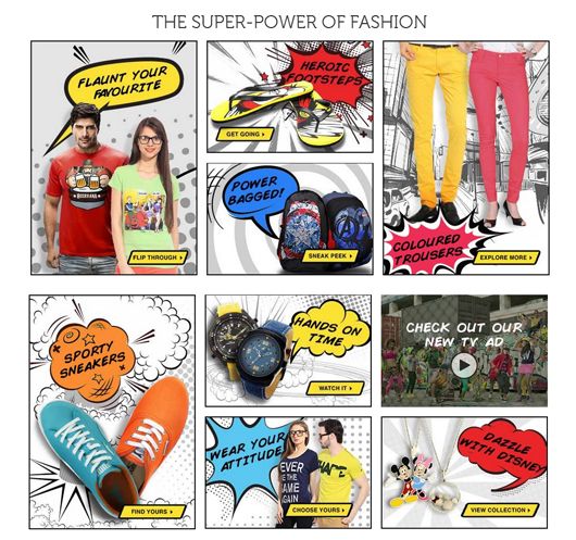 Flipkart Fashion Store's super cool comic graphic